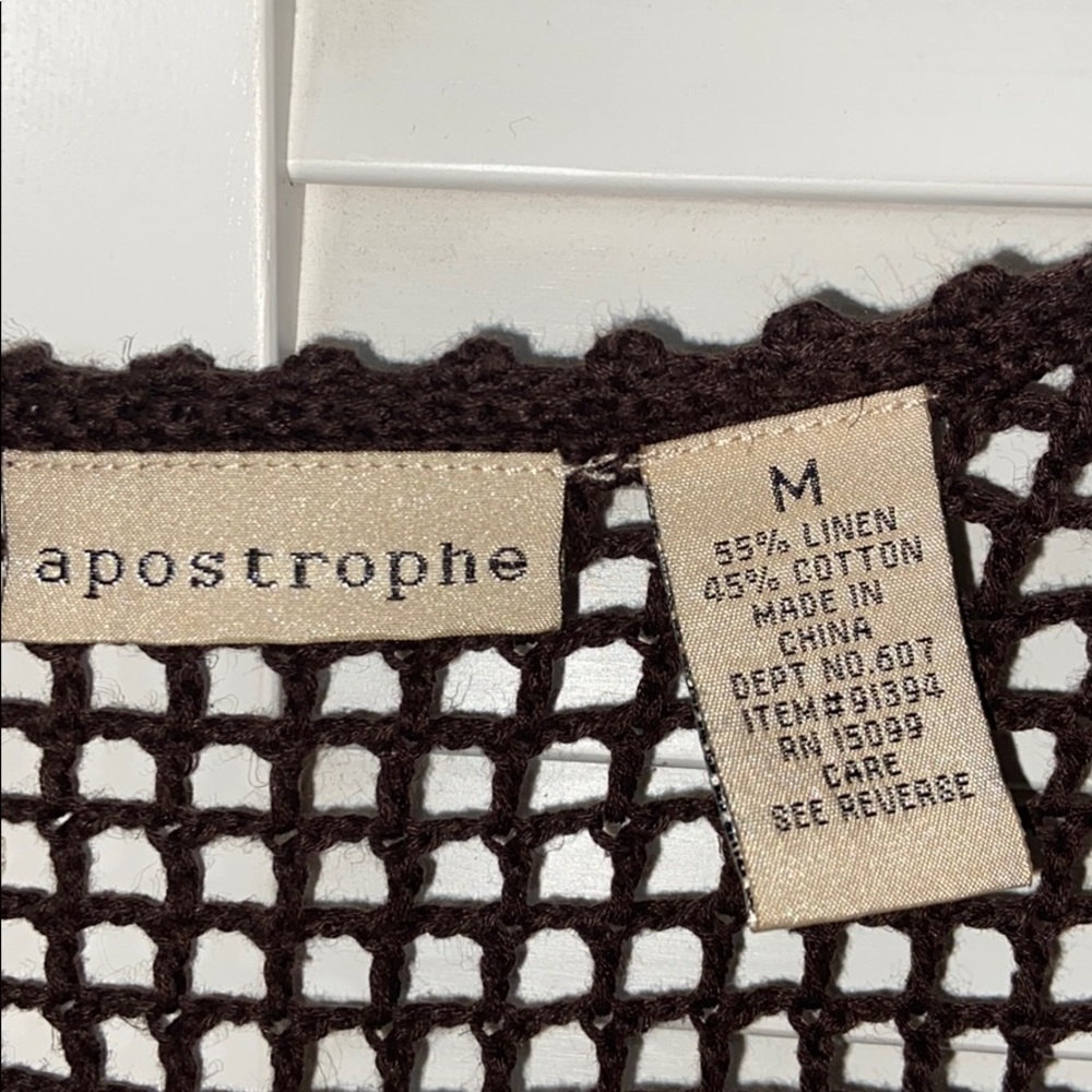 Apostrophe Open Woven Jacket Medium - Picture 3 of 6